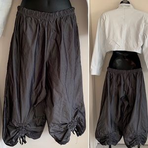 Bryn Walker ruched crop pants metallic black Large